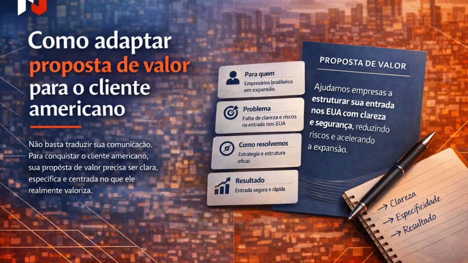 Adaptação da proposta de valor para o cliente americano B2B