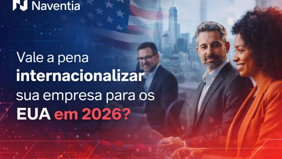 Empresários brasileiros decidindo se vale internacionalizar para os EUA em 2026