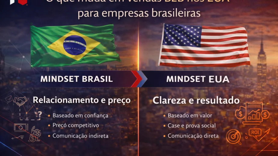 Vendas B2B no Brasil e EUA