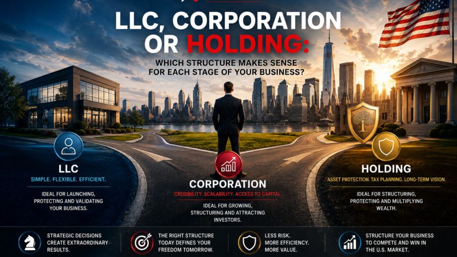 Comparison of LLC, Corporation, and Holding Company structures for businesses expanding internationally.