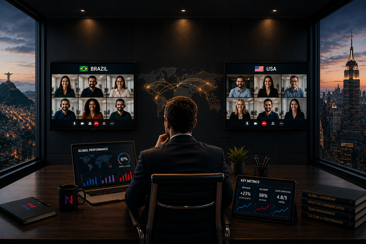Como liderar equipes entre Brasil e EUA sem perder performance