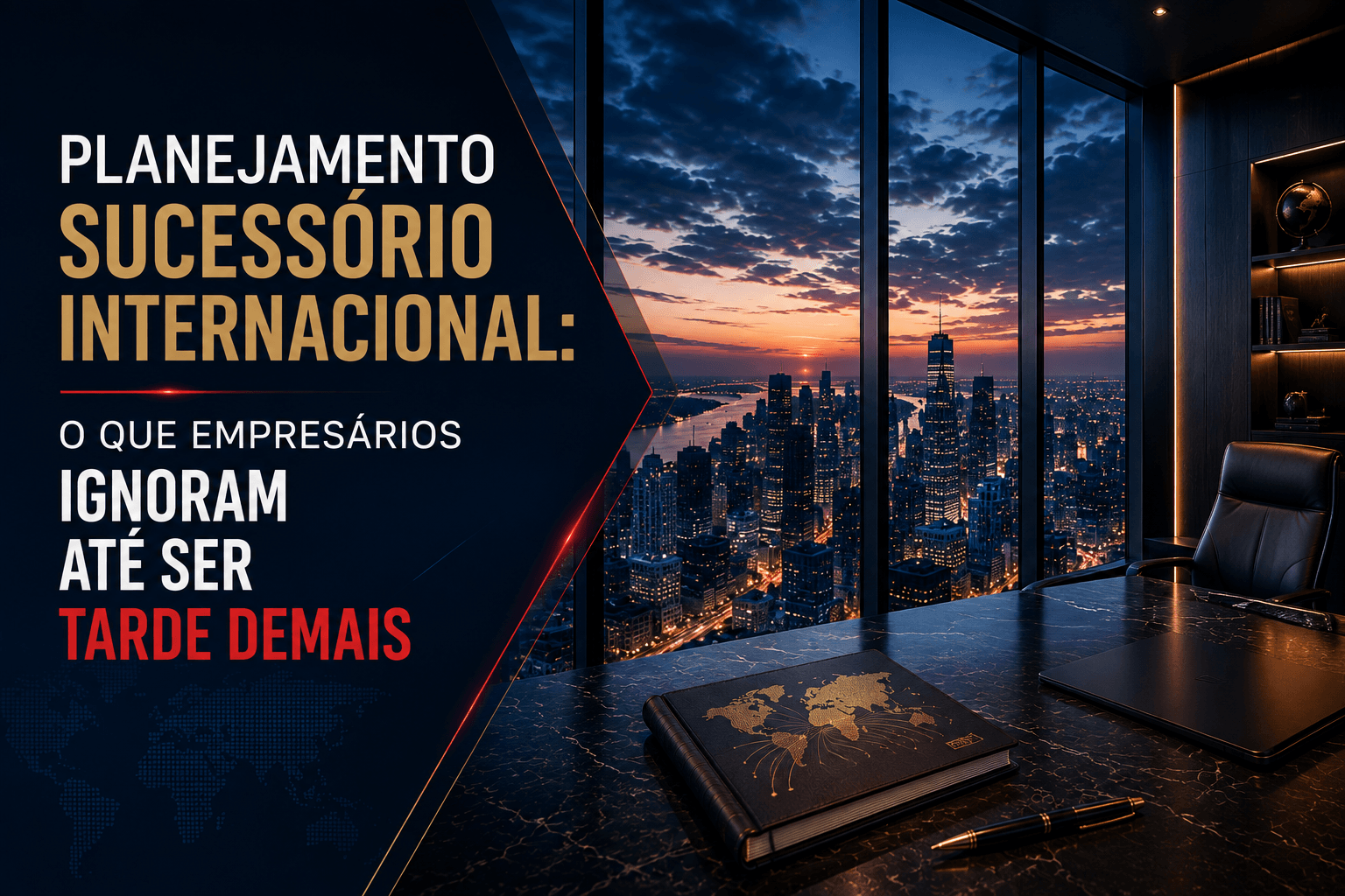 Planejamento sucessório internacional para empresários e famílias com patrimônio entre Brasil e Estados Unidos.