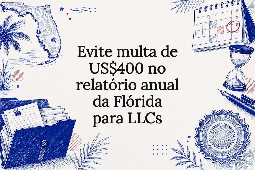 Ilustração de relatório anual para LLC na Flórida