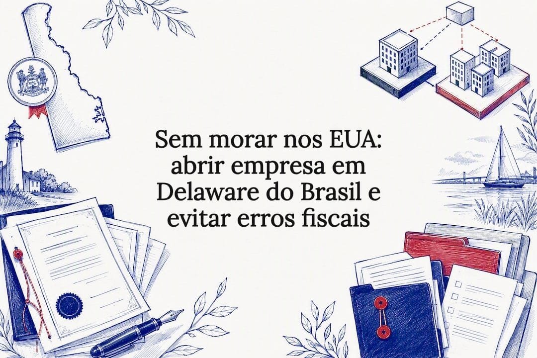 Ilustração sobre abertura de empresa em Delaware