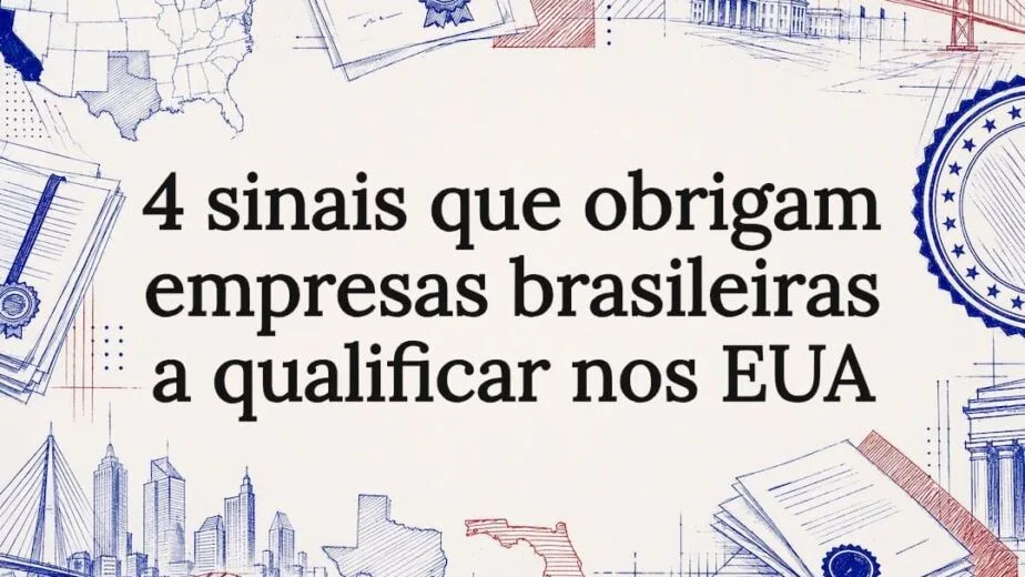 Ilustração decorativa sobre qualificação empresarial nos Estados Unidos