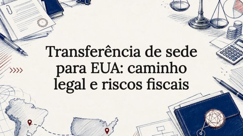 Ilustração sobre Transferência de sede para EUA