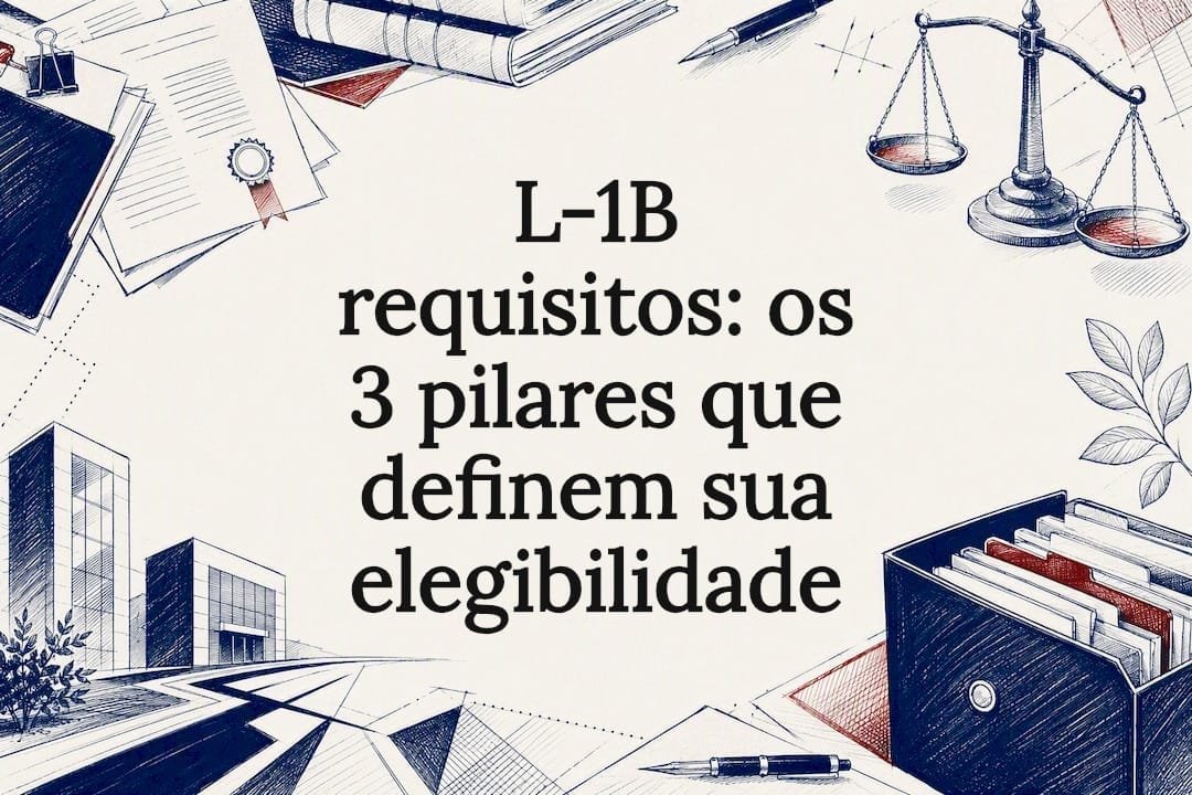 Ilustração decorativa sobre visto L-1B requisitos