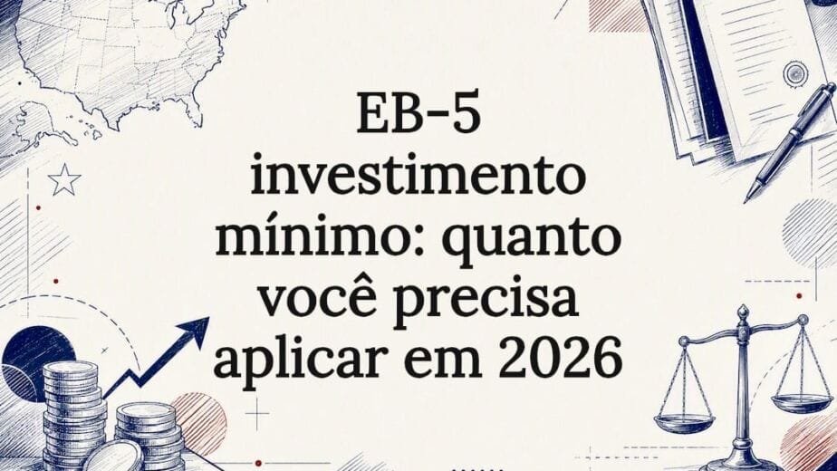 Cartão ilustrado sobre o investimento mínimo EB-5