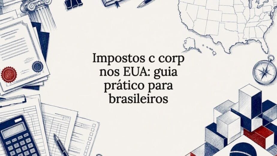 Título ilustrado sobre impostos Impostos de uma Impostos c corp nos EUA