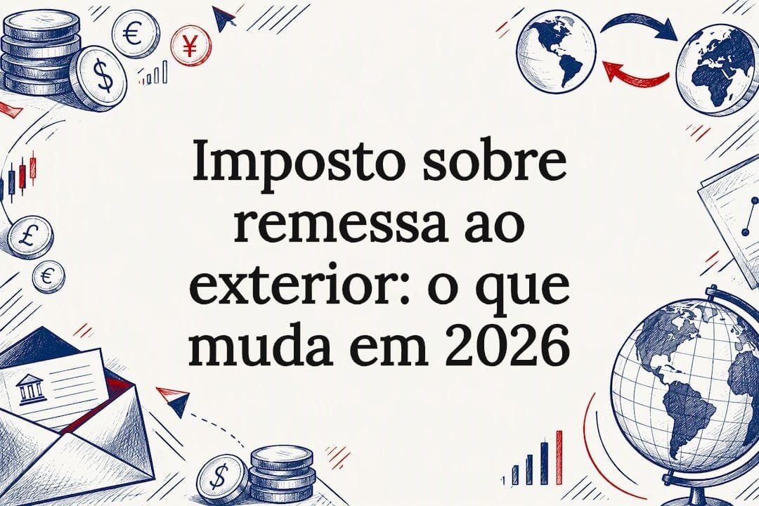 Ilustração decorativa sobre envios internacionais