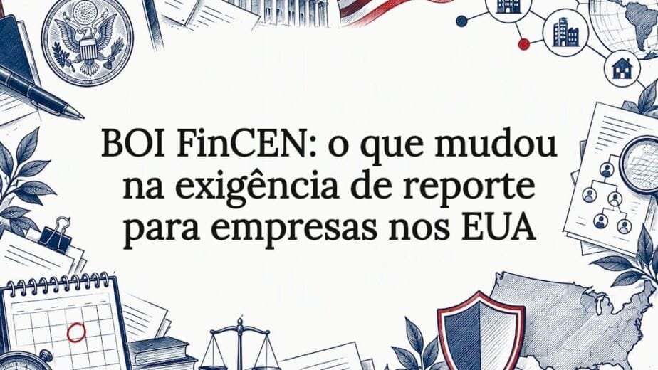 Cartão de título decorativo para artigo do BOI FinCEN