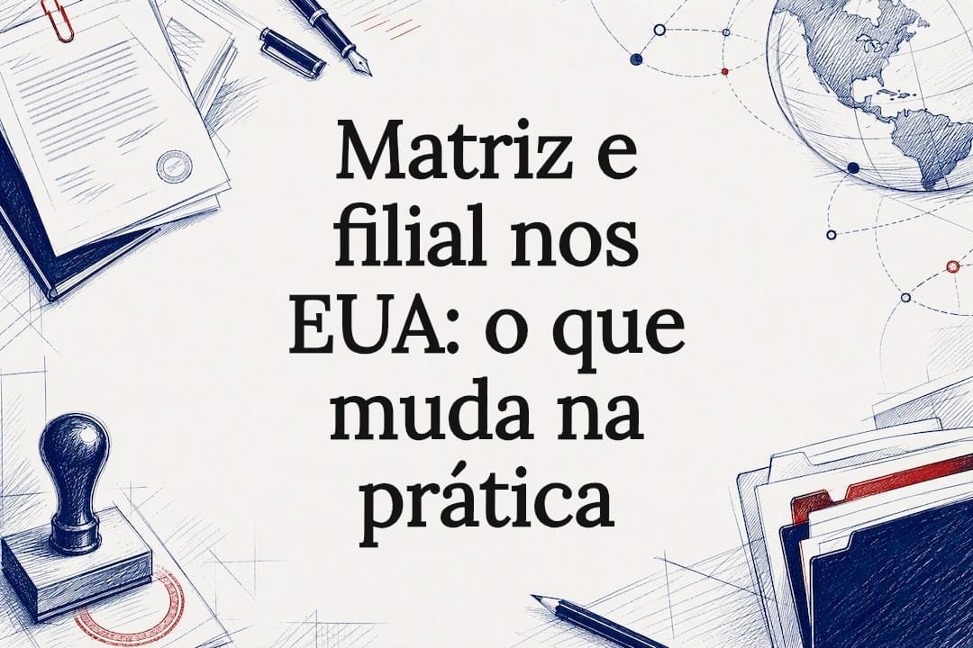 Ilustração decorativa sobre matriz e filial