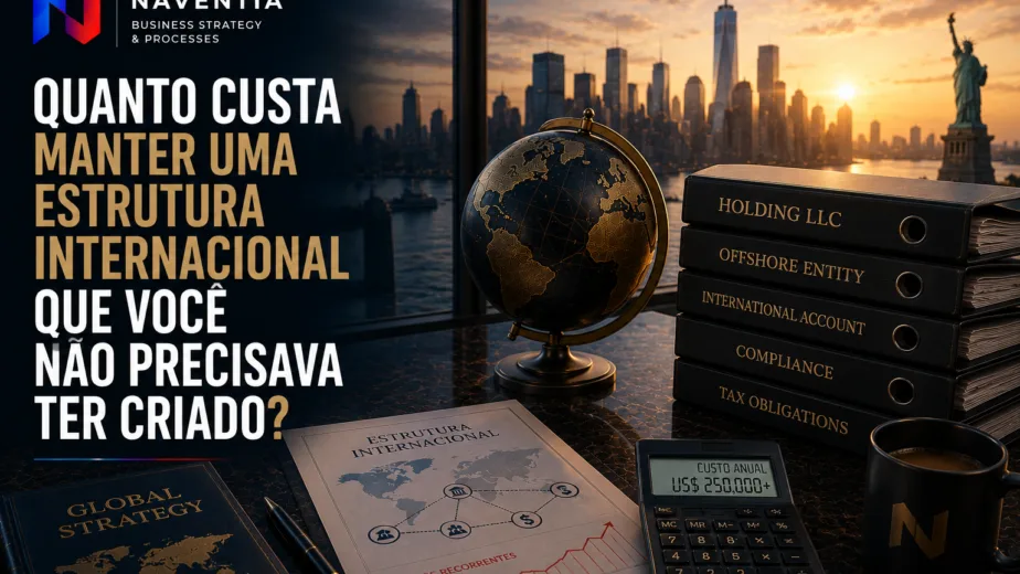 Estrutura patrimonial internacional com LLCs, holdings e trusts e os custos de manutenção e compliance.