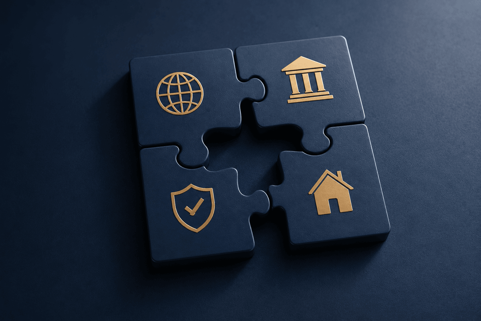 Patrimônio internacional conectado a gestores, bancos, advogados, contadores e especialistas tributários.