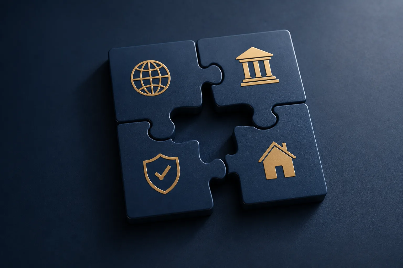 Patrimônio internacional conectado a gestores, bancos, advogados, contadores e especialistas tributários.