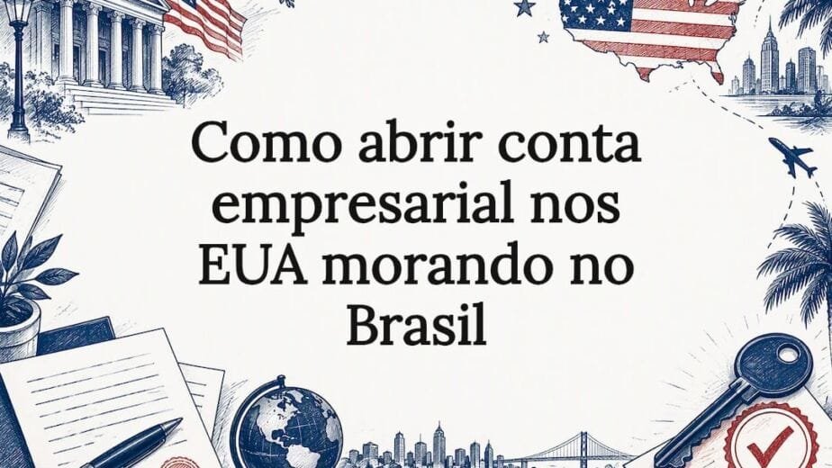 Cartão ilustrativo sobre conta empresarial nos EUA