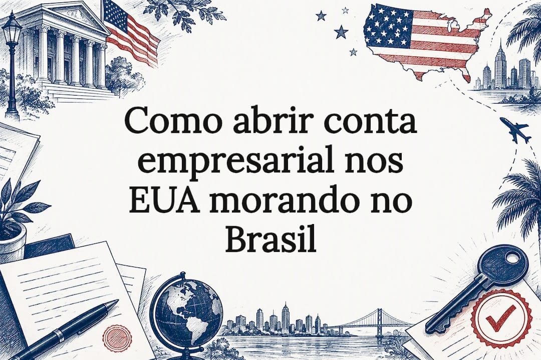 Cartão ilustrativo sobre conta empresarial nos EUA