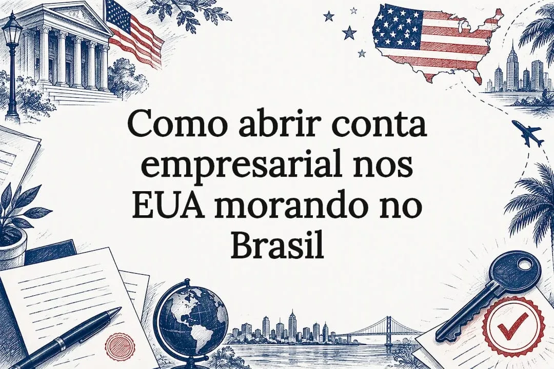 Cartão ilustrativo sobre conta empresarial nos EUA