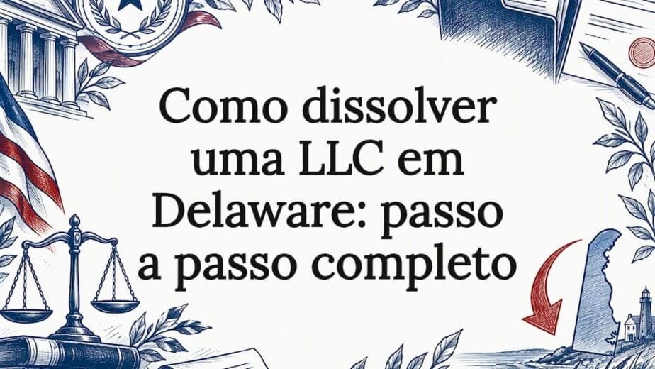 Ilustração decorativa sobre encerramento de LLC