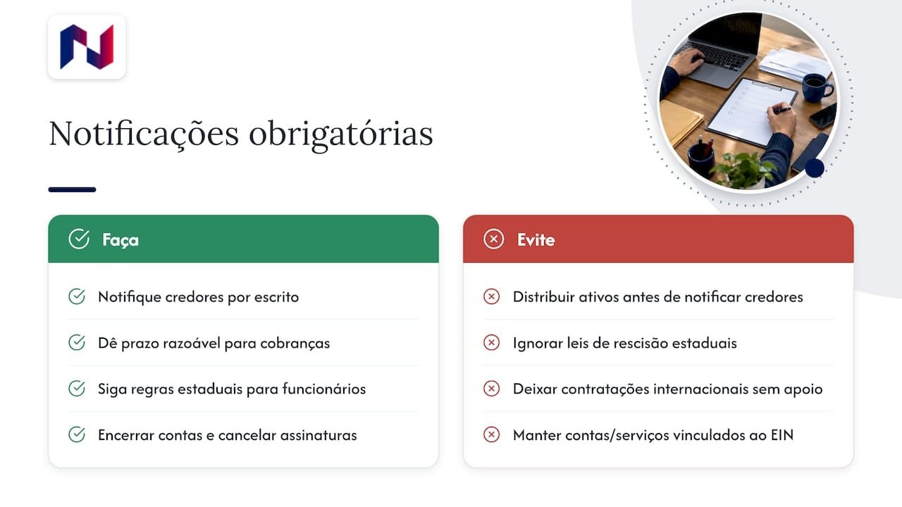 Como dissolver uma LLC em Delaware: passo a passo completo 1 Como dissolver uma LLC em Delaware: notificar credores e partes interessadas