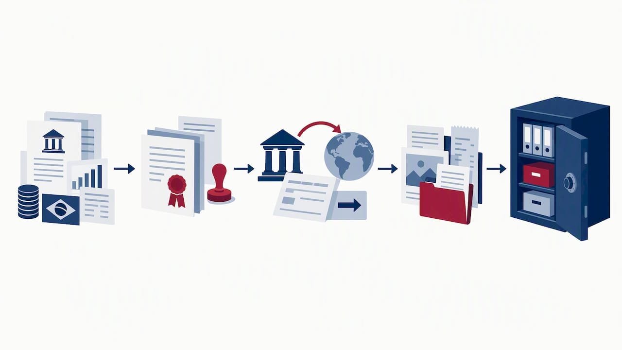 EB-5 requisitos de investimento: fluxo documental para comprovar a origem dos recursos