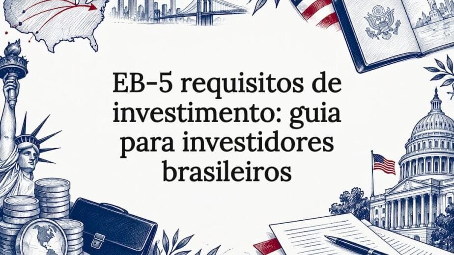 Card ilustrado com os requisitos do EB-5