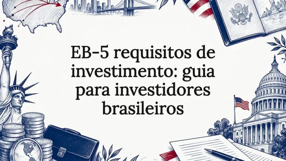 Card ilustrado com os requisitos do EB-5