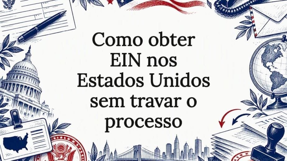 Ilustração decorativa sobre o processo de obtenção do EIN