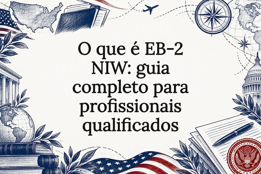 Ilustração decorativa sobre o visto EB-2 NIW