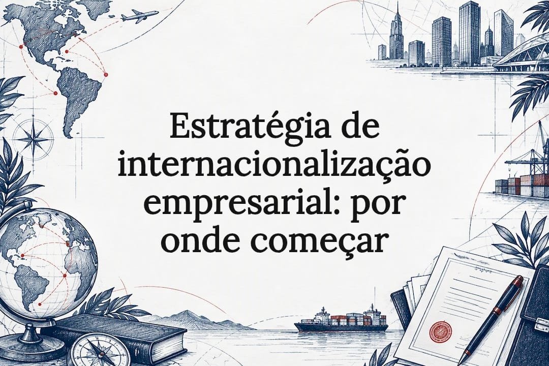 Ilustração editorial sobre expansão internacional
