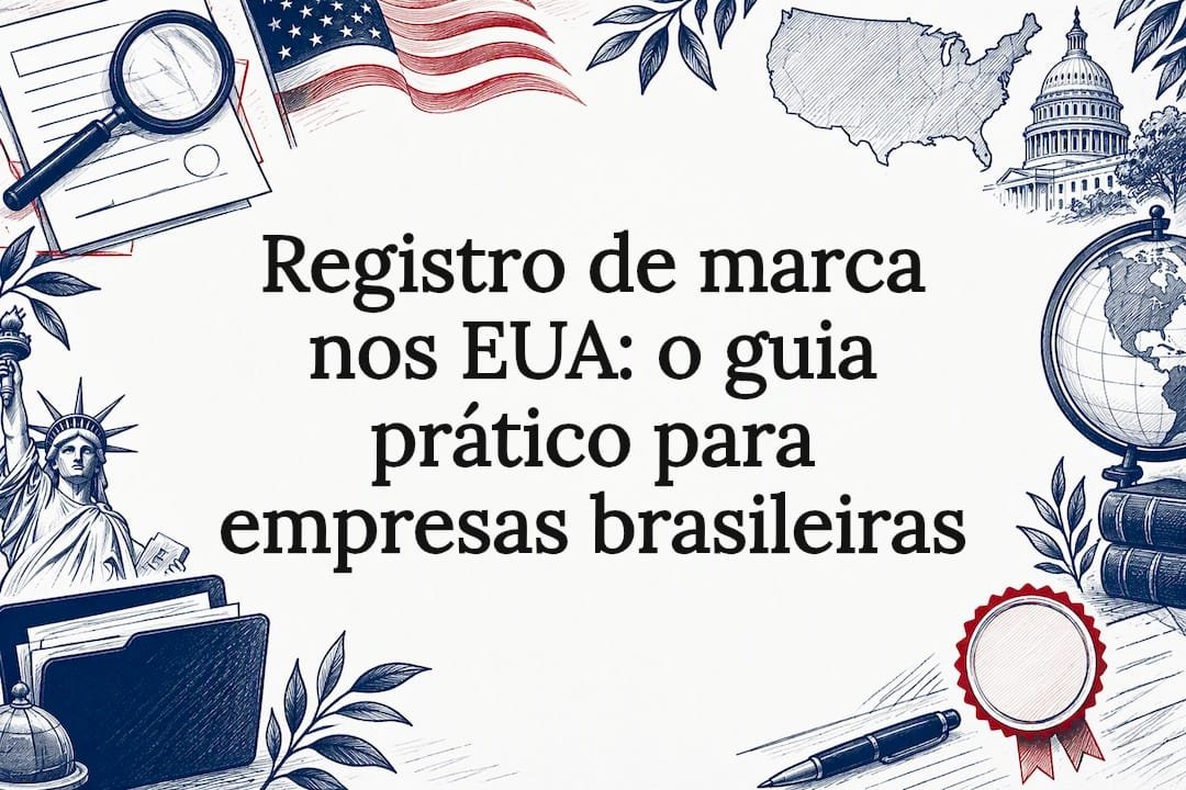 Ilustração do registro de marca nos EUA