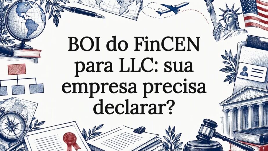 Motivos desenhados à mão emolduram o título da LLC