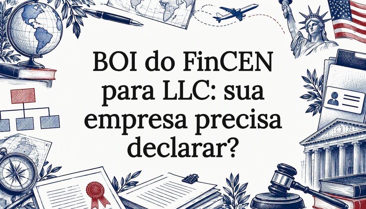 Motivos desenhados à mão emolduram o título da LLC