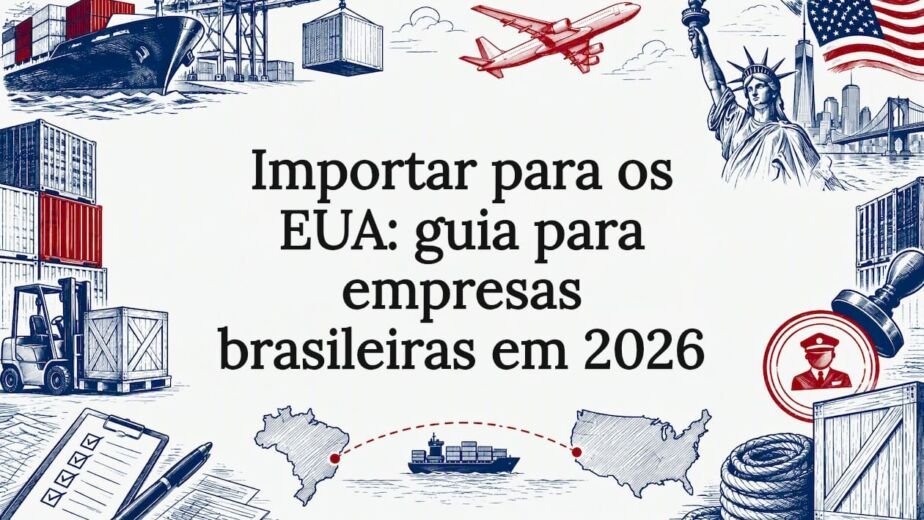 Ilustração de capa sobre Importar para os EUA