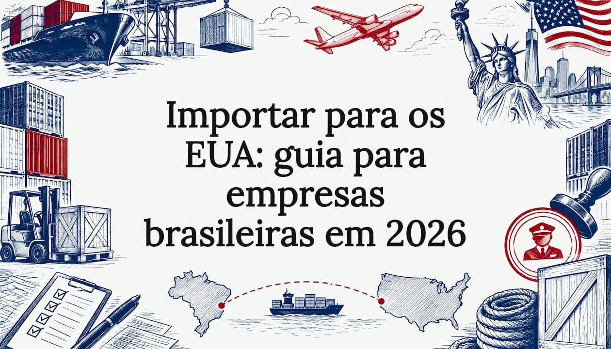 Ilustração de capa sobre Importar para os EUA