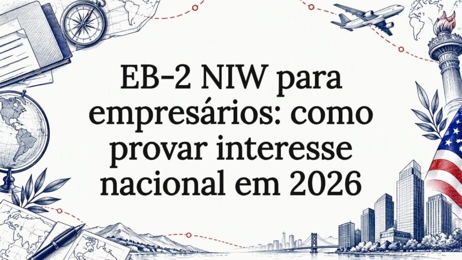 Ilustração editorial sobre o EB-2 NIW para negócios